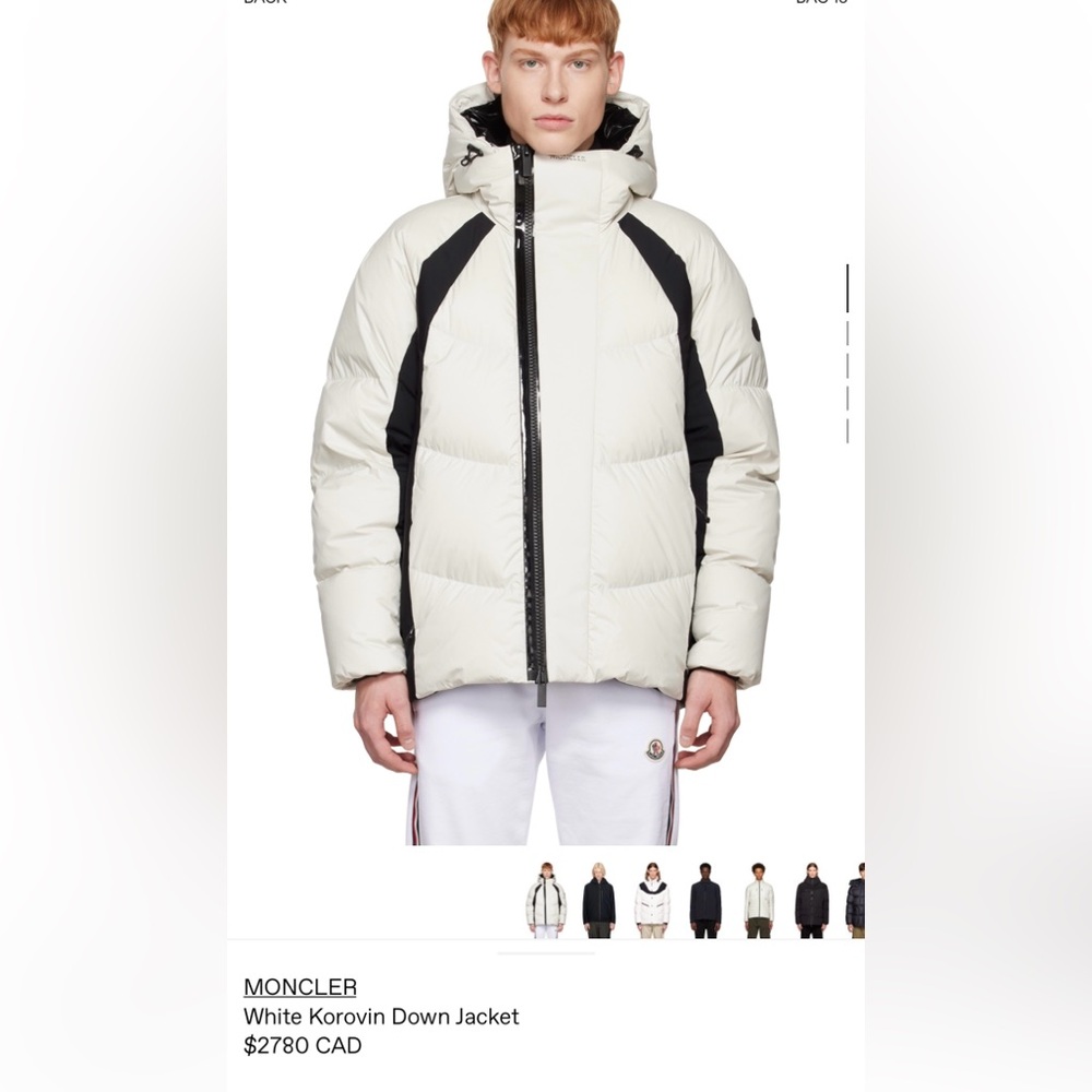 MONCLER White Korovin Down Jacket Men’s Size2